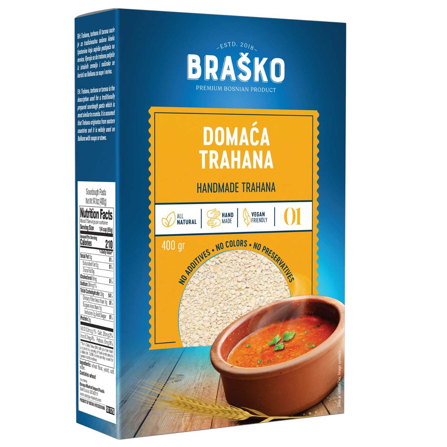 Brasko Domaca Trahana Sourdough Pasta 400g