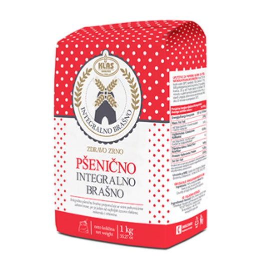 Klas Whole Wheat Flour Psenicno Integralno Brasno 1kg