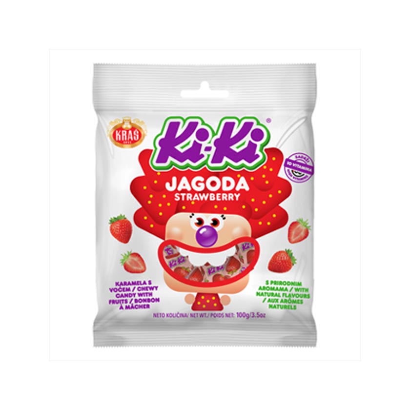 Kras Kiki Jagoda Strawberry Toffee 100g