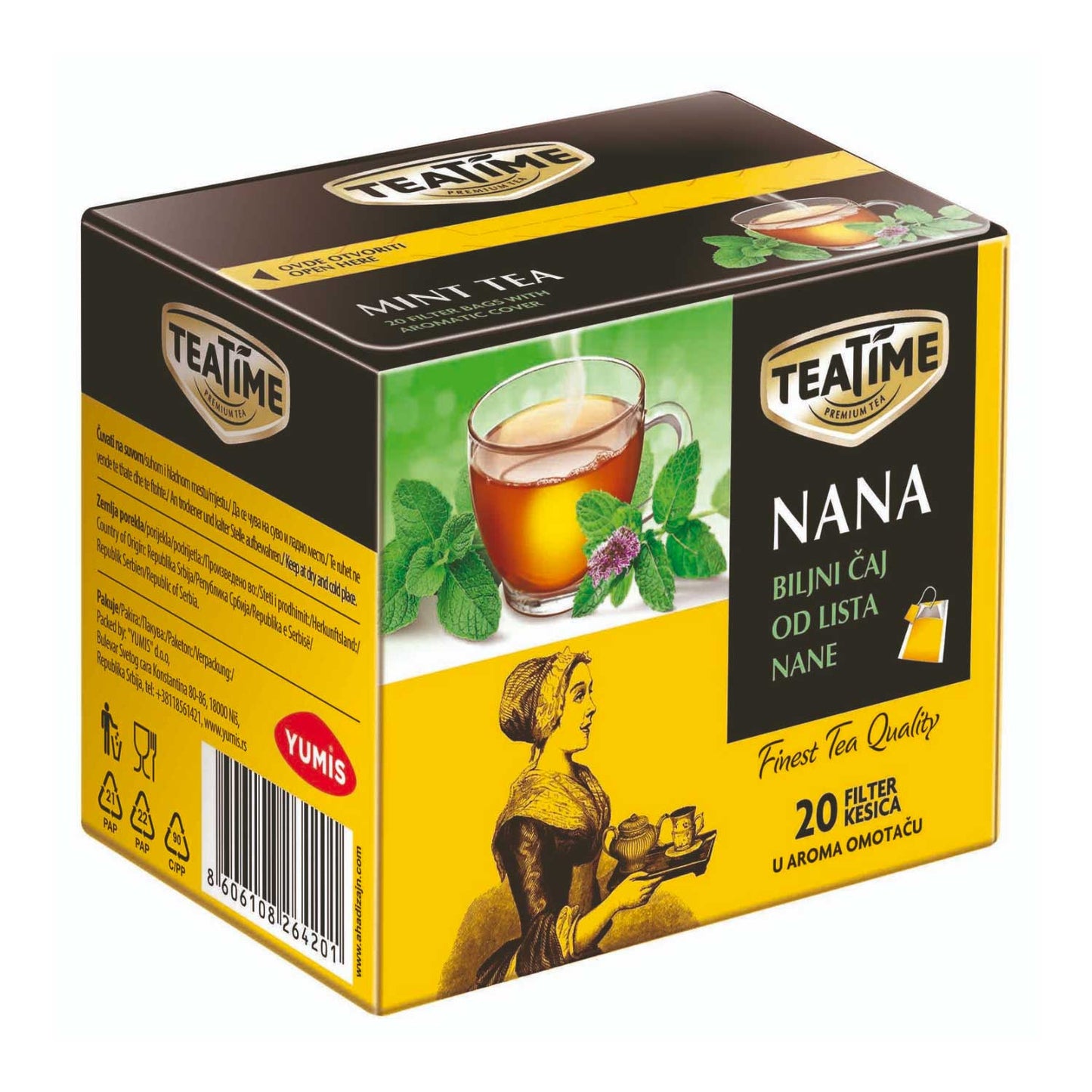 Yumis Tea Time, Mint, Caj od Nane 24g