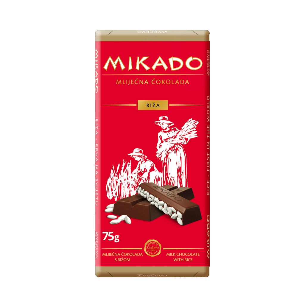 Zvecevo Mikado Rice Chocolate 75g